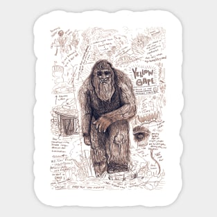 Yellow Gape - Monongahela Bigfoot Sticker